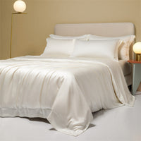 HKM-102547 Lenzing Tencel Quilt Sheets Set, Four-Piece Modern Bedding Collection, Multiple Sizes Available