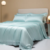 HKM-102547 Lenzing Tencel Quilt Sheets Set, Four-Piece Modern Bedding Collection, Multiple Sizes Available