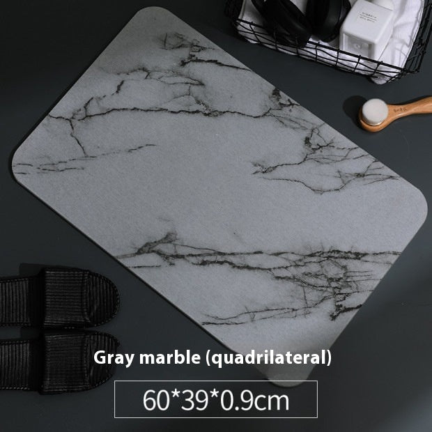 HKM-102611 Diatomite Absorbent Floor Mat in Vertical Pattern and Jazz Marble Designs, Various Sizes Available
