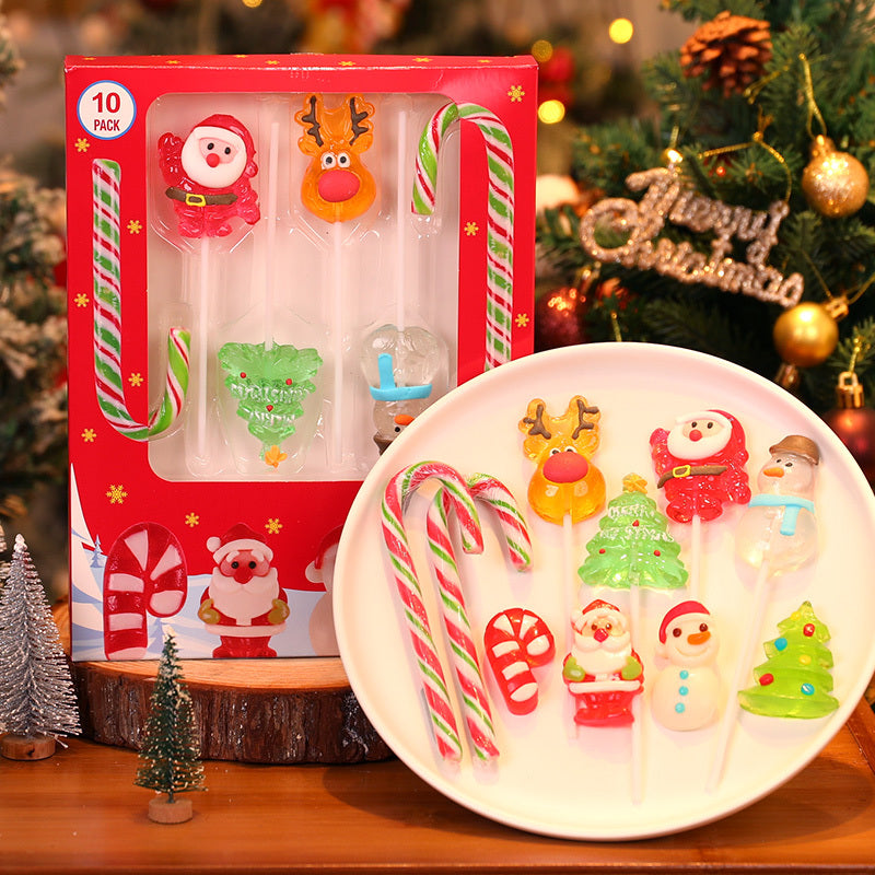 HKM-102675 Cute Christmas Candy Gift Box with Santa Claus Design - Perfect Holiday Treats