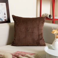 HKM-102675 Modern Striped Flannel Pillowcase 45x45cm with PP Cotton Filling for Home and Commercial Use