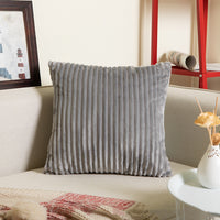 HKM-102675 Modern Striped Flannel Pillowcase 45x45cm with PP Cotton Filling for Home and Commercial Use
