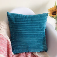 HKM-102675 Modern Striped Flannel Pillowcase 45x45cm with PP Cotton Filling for Home and Commercial Use