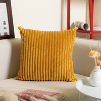 HKM-102675 Modern Striped Flannel Pillowcase 45x45cm with PP Cotton Filling for Home and Commercial Use