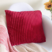 HKM-102675 Modern Striped Flannel Pillowcase 45x45cm with PP Cotton Filling for Home and Commercial Use