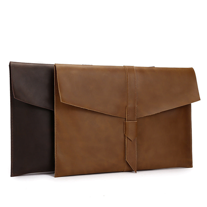 HKM-102803 Leather Retro iPad Cover for 11.6 to 15.4 Inch Models - Waterproof and Wear-Resistant