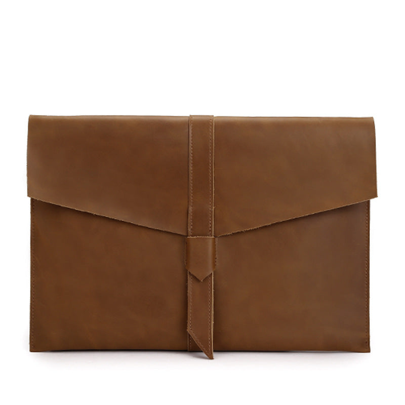 HKM-102803 Leather Retro iPad Cover for 11.6 to 15.4 Inch Models - Waterproof and Wear-Resistant