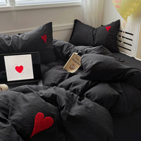 HKM-102867 Soft Cotton Cartoon Embroidered Bedding Towel Set - 3 or 4 Piece Option in Solid Color Designs