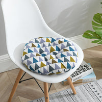 HKM-102931 Cotton and Linen Round Cushion for Home and Office, Nordic Style Chair Cushion