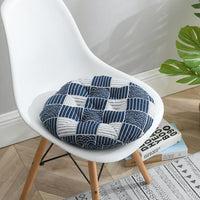 HKM-102931 Cotton and Linen Round Cushion for Home and Office, Nordic Style Chair Cushion