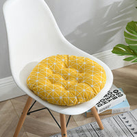 HKM-102931 Cotton and Linen Round Cushion for Home and Office, Nordic Style Chair Cushion