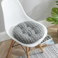 HKM-102931 Cotton and Linen Round Cushion for Home and Office, Nordic Style Chair Cushion