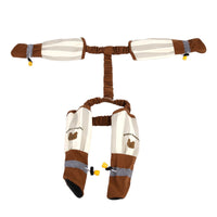 HKM-103379 Dog Dustproof Pants for Autumn and Winter - Skinny Fit, Beige and Brown Stripes, Sizes S to XXL