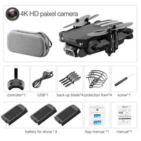 HKM-103379 Foldable Mini RC Drone with 0.3MP/5.0/4K HD Camera and Altitude Hold Mode