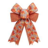 HKM-103507 Autumn Harvest Pumpkin Garland with Bowknot for Door Decoration