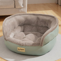HKM-103507 Cozy Four Seasons Universal Pet Sofa Kennel with Blankets in Green and Gray