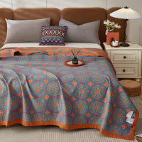 HKM-103507 Pure Cotton Multi-Functional Three-Layer Yarn Summer Quilt and Pillowcase Set - Available in Multiple Sizes