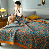 HKM-103507 Pure Cotton Multi-Functional Three-Layer Yarn Summer Quilt and Pillowcase Set - Available in Multiple Sizes