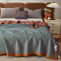 HKM-103507 Pure Cotton Multi-Functional Three-Layer Yarn Summer Quilt and Pillowcase Set - Available in Multiple Sizes