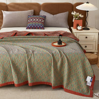 HKM-103507 Pure Cotton Multi-Functional Three-Layer Yarn Summer Quilt and Pillowcase Set - Available in Multiple Sizes
