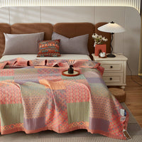 HKM-103507 Pure Cotton Multi-Functional Three-Layer Yarn Summer Quilt and Pillowcase Set - Available in Multiple Sizes