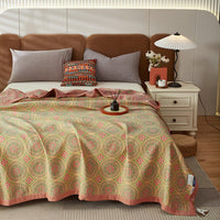 HKM-103507 Pure Cotton Multi-Functional Three-Layer Yarn Summer Quilt and Pillowcase Set - Available in Multiple Sizes