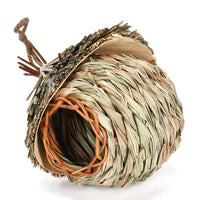 HKM-103635 Natural Grass Hanging Bird Nest - Ideal for Birds, 15x19 cm