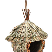 HKM-103635 Natural Grass Hanging Bird Nest - Ideal for Birds, 15x19 cm