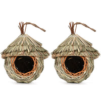 HKM-103635 Natural Grass Hanging Bird Nest - Ideal for Birds, 15x19 cm