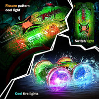 HKM-103699 Colorful 2.4G Amphibious Double-Sided Stunt Car with Four-Wheel Drive and Remote Control for Indoor/Outdoor Fun