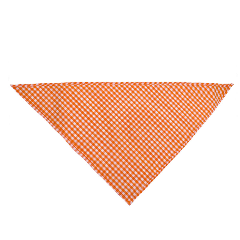 HKM-103699 Cotton Triangle Scarf for Pets in Various Plaid Patterns and Colors