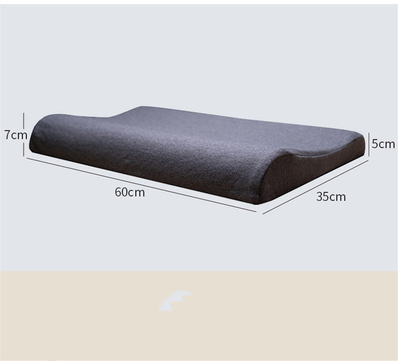 HKM-103827 Ultra-Thin Natural Latex Wavy Pillow for Cervical Spine Support, Dark Gray