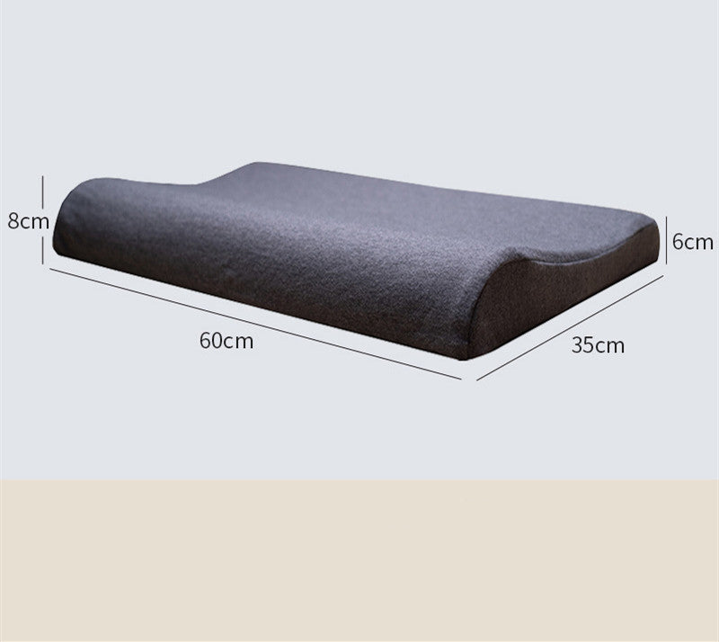 HKM-103827 Ultra-Thin Natural Latex Wavy Pillow for Cervical Spine Support, Dark Gray