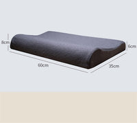 HKM-103827 Ultra-Thin Natural Latex Wavy Pillow for Cervical Spine Support, Dark Gray
