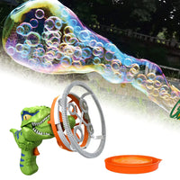 HKM-103955 Dinosaur Bubble Maker Toy - Big Bubble Blowing Machine for Outdoor Fun