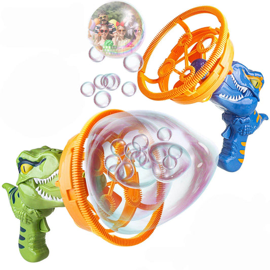 KTX-103955 Dinosaur Bubble Maker Toy - Big Bubble Blowing Machine for Outdoor Fun