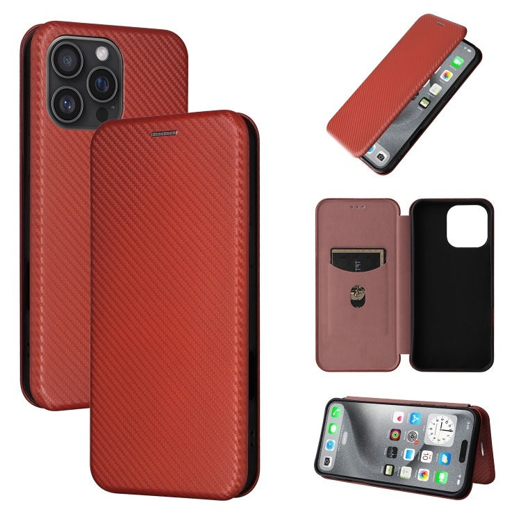 HKM-103955 Solid Color Leather Flip Case for iPhone - Compact and Lightweight Design