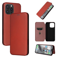 HKM-103955 Solid Color Leather Flip Case for iPhone - Compact and Lightweight Design