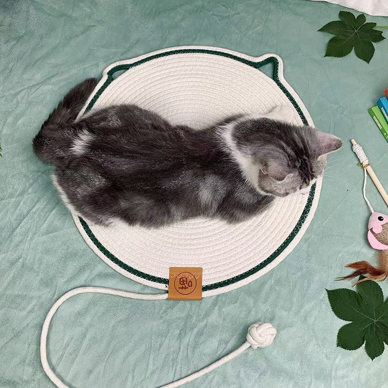 HKM-104403 Cat Mat Wear-resistant Non-dandruff Rattan Cat Nest