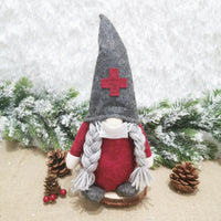 HKM-104467 Nordic Faceless Doll Santa Claus Ornaments for Christmas Window and Home Decoration