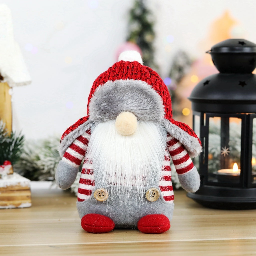 HKM-104467 Nordic Faceless Doll Santa Claus Ornaments for Christmas Window and Home Decoration