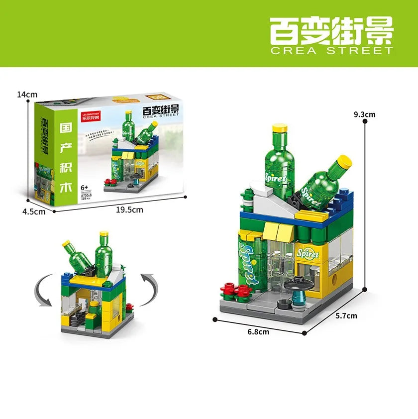 8-in-1 Mini City Building Blocks Set for Kids Ages 2 to 14 - 40 Pieces of DIY Modern Plastic Construction Toys