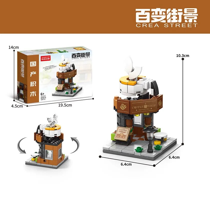 8-in-1 Mini City Building Blocks Set for Kids Ages 2 to 14 - 40 Pieces of DIY Modern Plastic Construction Toys