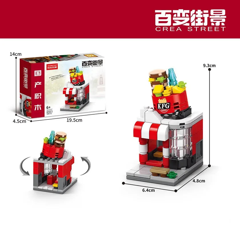 8-in-1 Mini City Building Blocks Set for Kids Ages 2 to 14 - 40 Pieces of DIY Modern Plastic Construction Toys