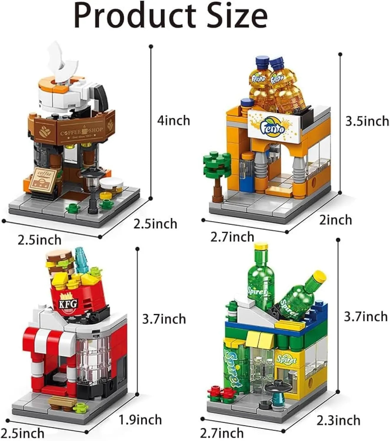 8-in-1 Mini City Building Blocks Set for Kids Ages 2 to 14 - 40 Pieces of DIY Modern Plastic Construction Toys