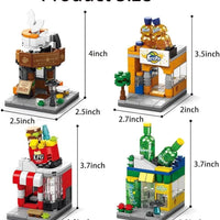 HKM-104659 8-in-1 Mini City Building Blocks Set for Kids Ages 2 to 14 - 40 Pieces of DIY Modern Plastic Construction Toys