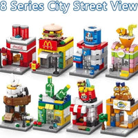 HKM-104659 8-in-1 Mini City Building Blocks Set for Kids Ages 2 to 14 - 40 Pieces of DIY Modern Plastic Construction Toys