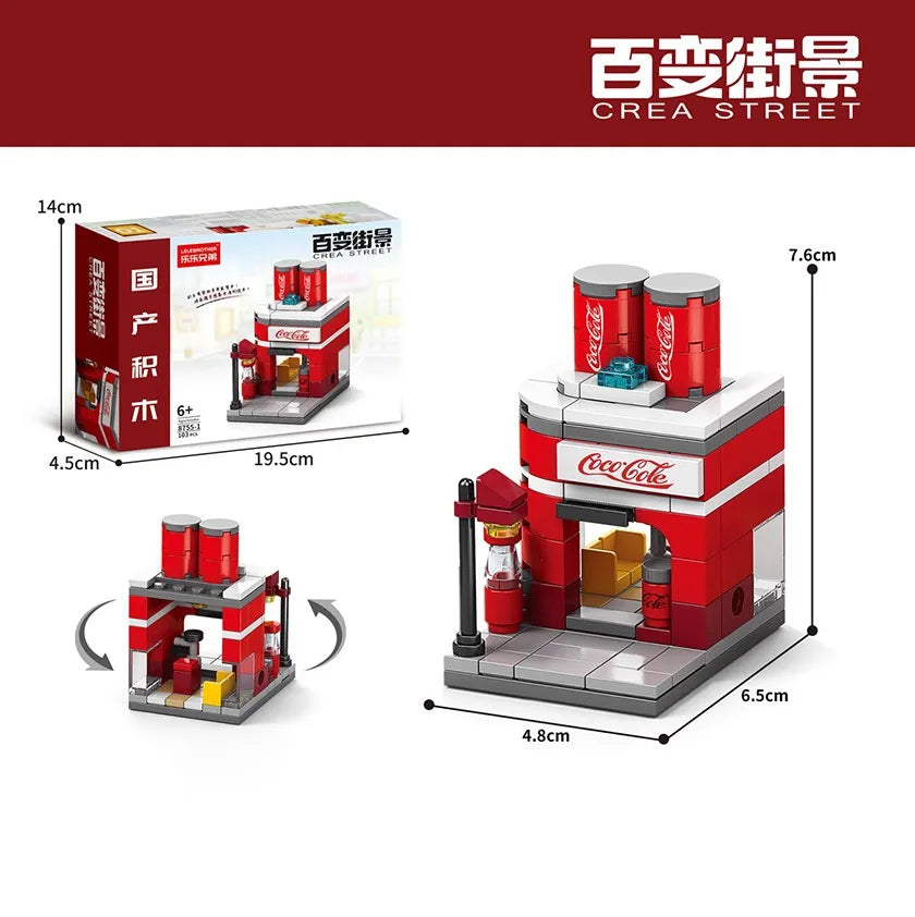 8-in-1 Mini City Building Blocks Set for Kids Ages 2 to 14 - 40 Pieces of DIY Modern Plastic Construction Toys