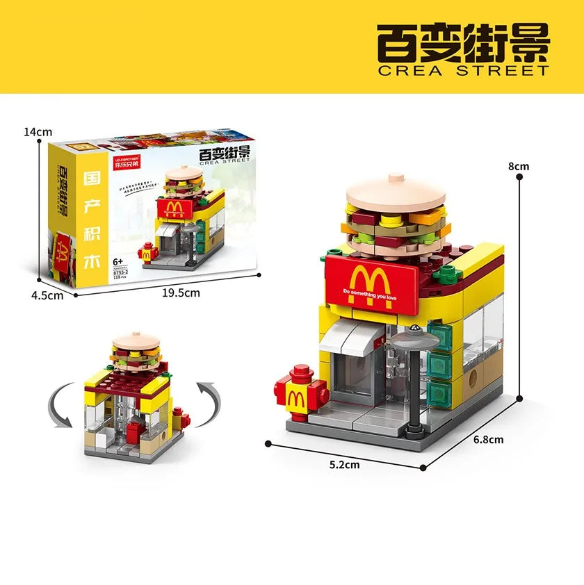 8-in-1 Mini City Building Blocks Set for Kids Ages 2 to 14 - 40 Pieces of DIY Modern Plastic Construction Toys