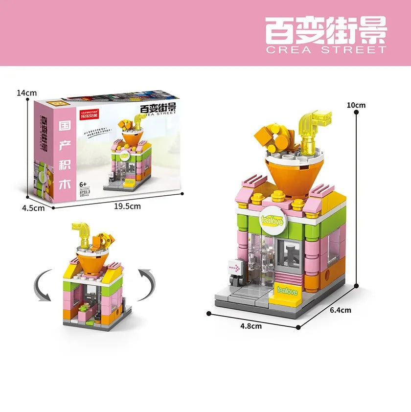 8-in-1 Mini City Building Blocks Set for Kids Ages 2 to 14 - 40 Pieces of DIY Modern Plastic Construction Toys